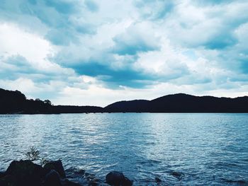 Panoramic view of sea against sky