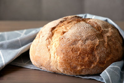 Close-up of bread on table