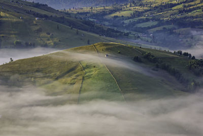 Aerial view of rural landscape