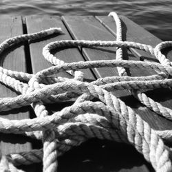 Close-up of rope tied