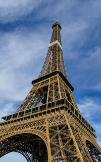 Low angle view of eiffel tower