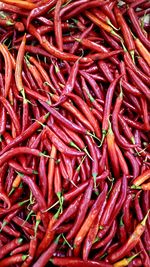 Full frame shot of red chili peppers for sale