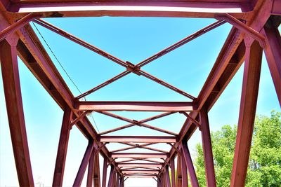 Low angle view of bridge against sky