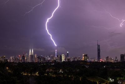 Lightning in kuala lumpur