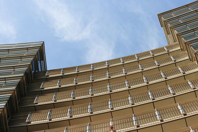 Low angle view of modern building against sky