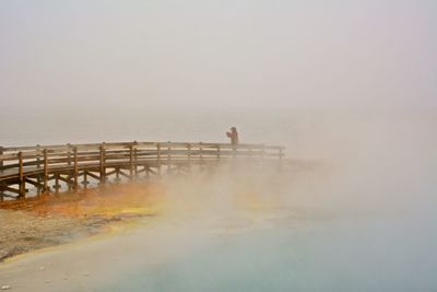 Pier on calm sea