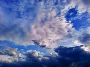 Low angle view of cloudy sky