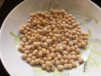 Close-up of eggs in plate