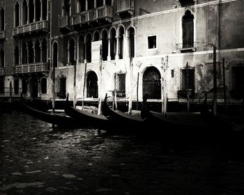 View of canal along buildings