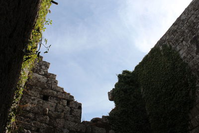 Low angle view of built structure against sky