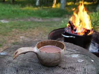 Evening round the campfire