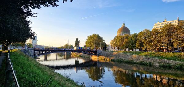 Scenic view of river against sky