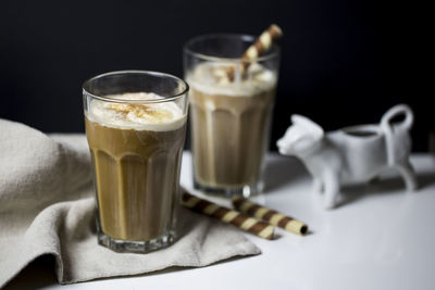 Close-up of coffee on table