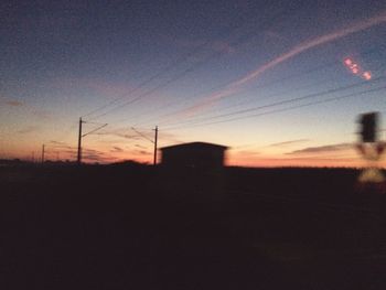 Silhouette landscape at sunset