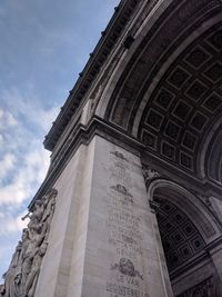 Low angle view of historical building against sky