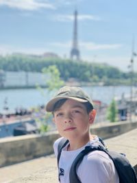 Portrait of boy in paris 