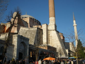 Low angle view of temple against clear sky