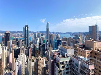 Aerial view of buildings in city