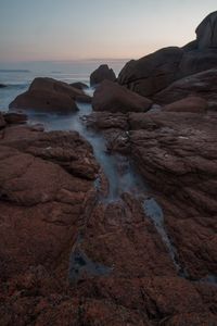 Rock formations in sea