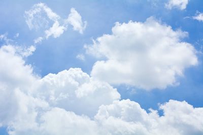 Low angle view of clouds in sky