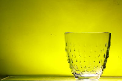 Close-up of drink in glass on table