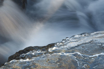 Scenic view of waterfall