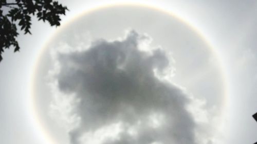Close-up of rainbow against sky