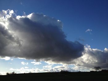 Scenic view of landscape against cloudy sky