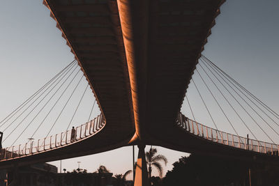 Low angle view of suspension bridge