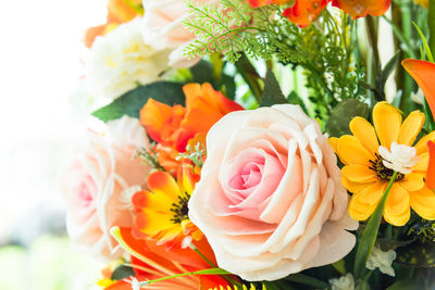 Close-up of rose bouquet