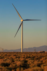 Desert,  windmills , high angle view of agricultural field, desert, sunset