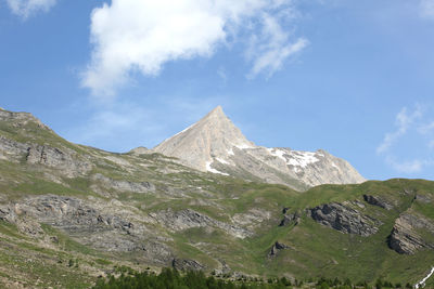 Scenic view of rocky mountains against sky