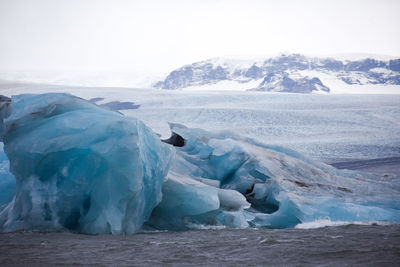 Scenic view of iceberg glacier in jokulsarlon iceland