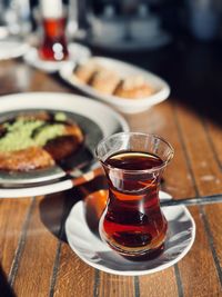 Close-up of drink on table