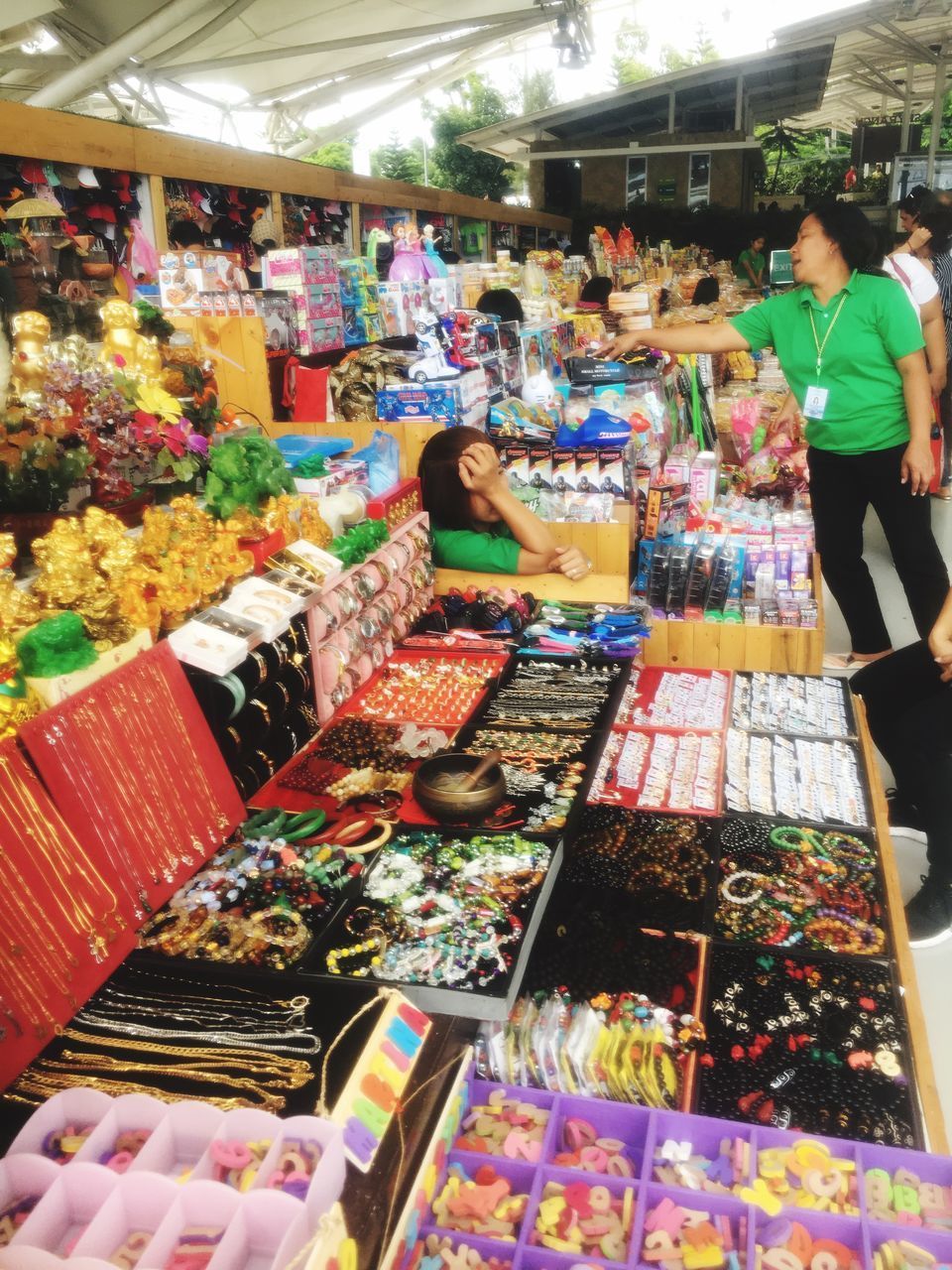 HIGH ANGLE VIEW OF MARKET STALL IN STORE