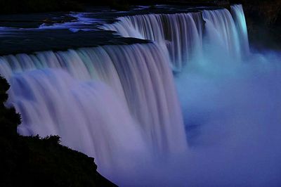 Scenic view of waterfall