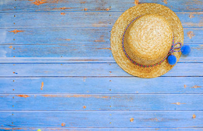 High angle view of bread on table