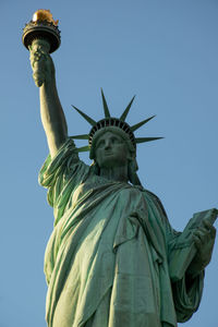 Low angle view of statue of liberty