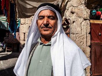 Portrait of man standing outdoors