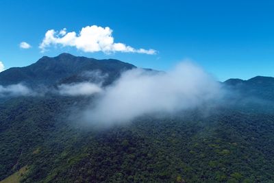 Panoramic view of bay of paraty in the sunny day, rio de janeiro, brazil