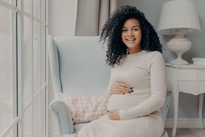 Portrait of smiling young woman