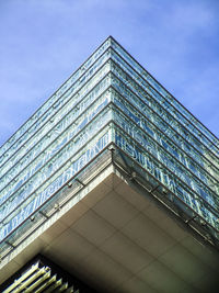 Low angle view of modern building against sky