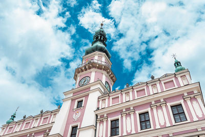 Low angle view of historic building against sky