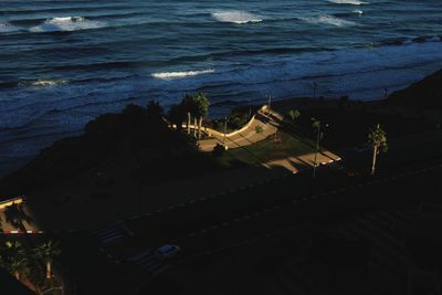 High angle view of beach