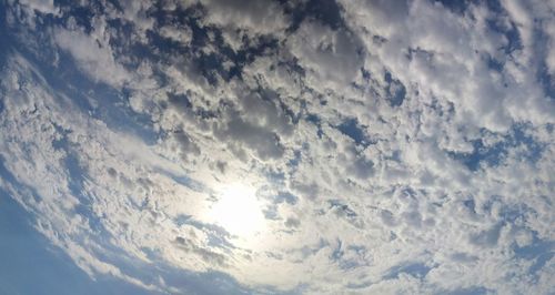 Low angle view of cloudy sky