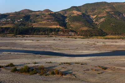 The view of devoll river in albania