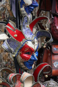 Close-up of multi colored for sale at street market