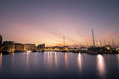 Boats in harbor