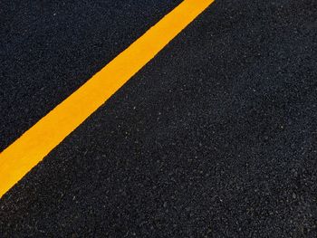 High angle view of road marking