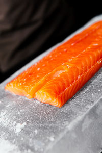 Close-up of sushi on table